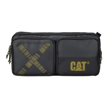 CAT Polyester With PU Shoulder Bag Crossbody Bag Large Size Men's Black