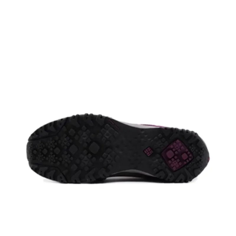 Columbia Anti Slip Wear Resistant Low Top Hiking Shoes Women's Gray Purple-4