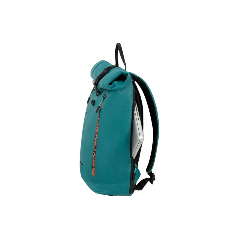 SAMSONITE TPU Coated Polyester Backpack Men's Blue With Orange Accents-2