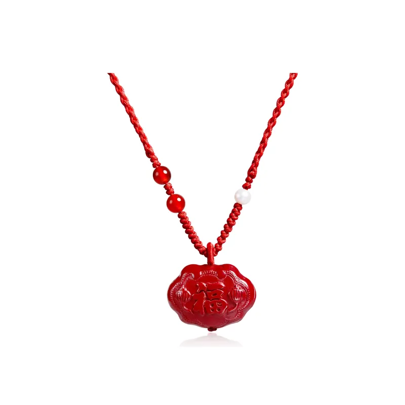 Far Mountain Joe Reconstructed Cinnabar Necklaces Unisex-1
