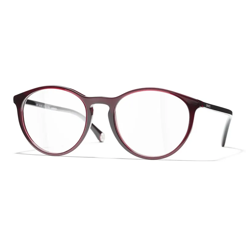 CHANEL Eyeglass Frames Unisex Red-0