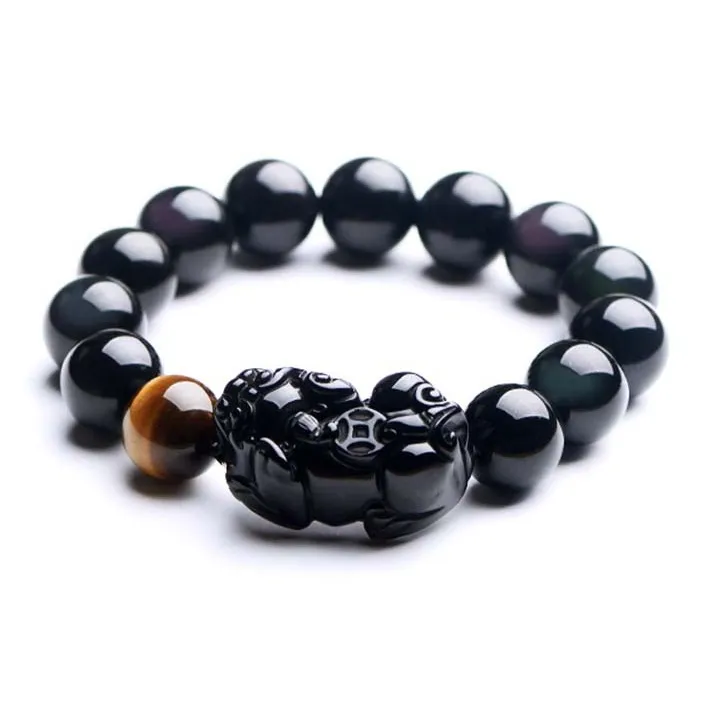 Jingleo Obsidian Jade Bracelets Unisex-0