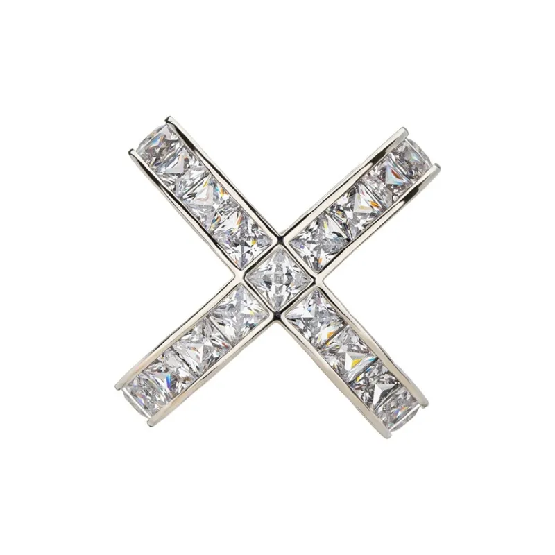 QLADY Alloy Silk Scarf Clip Women's-0