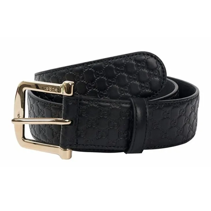 GUCCI Leather Belts Men Black-4