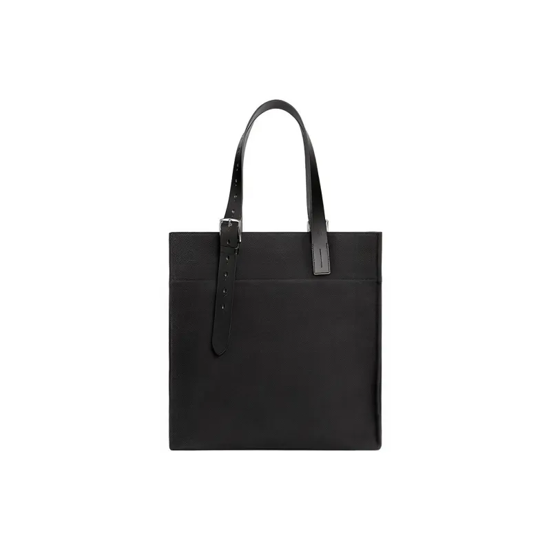 HERMES Goeland Canvas With Hunter Cow Leather Canvas Bag Tote Bag Shopping Bag Handbag Shoulder Bag Women's Black-0