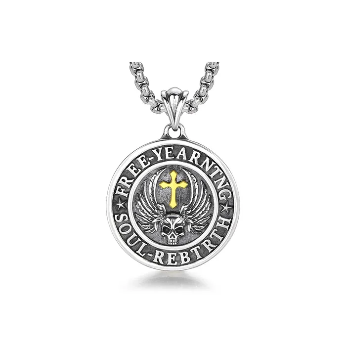 IDEAGEMER 925 Sterling Silver Necklaces Men's-7