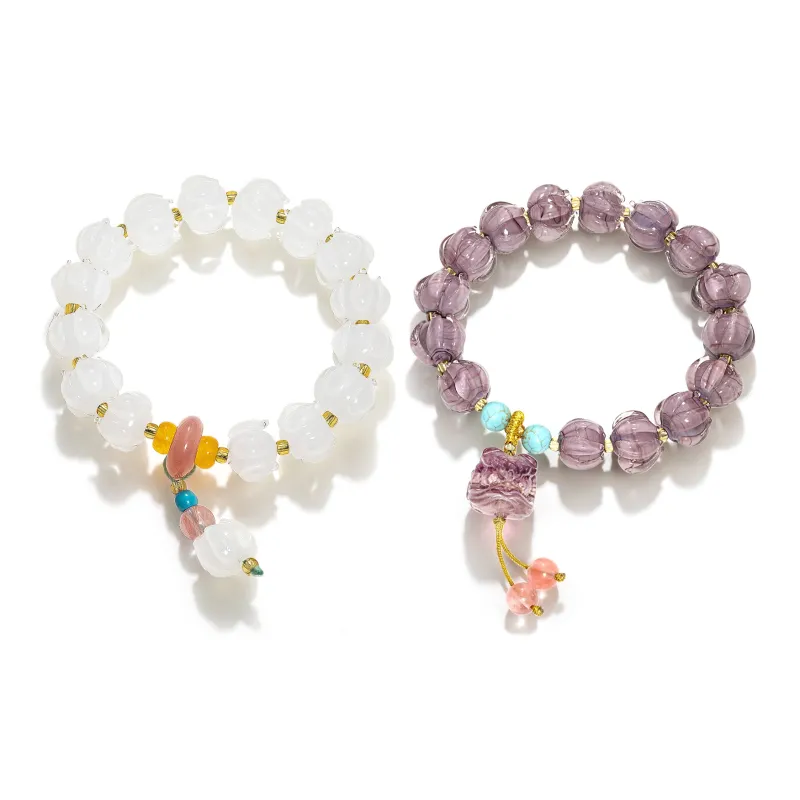 Far Mountain Joe Colored Glaze Jade Bracelets Unisex-4