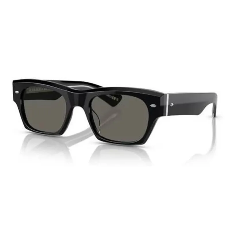 Oliver Peoples Plate Frame Irregular Shape Sunglasses Unisex Black-0