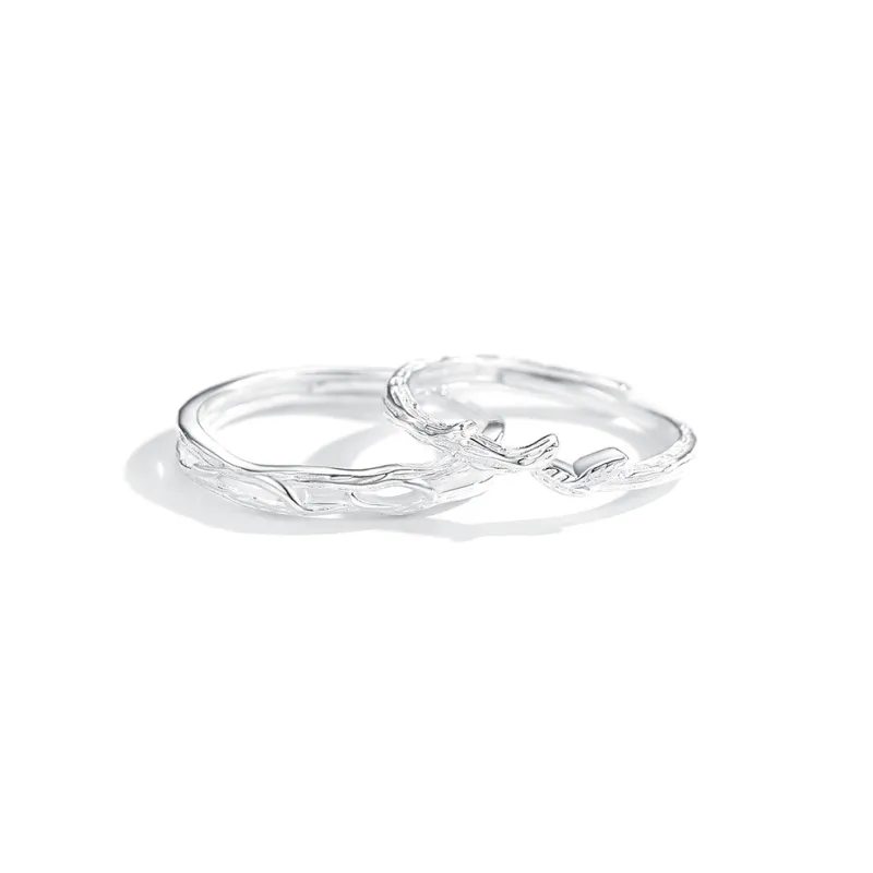 Asia Star 925 Sterling Silver Couple Rings Unisex-2