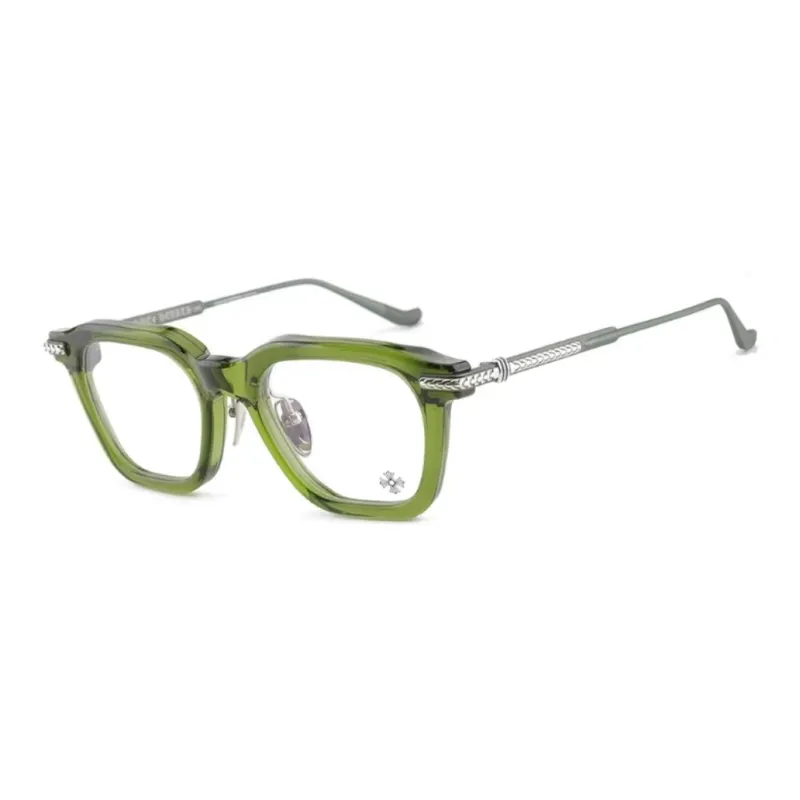 Chrome Hearts Irregular Shape Eyeglass Frames Unisex Green-0