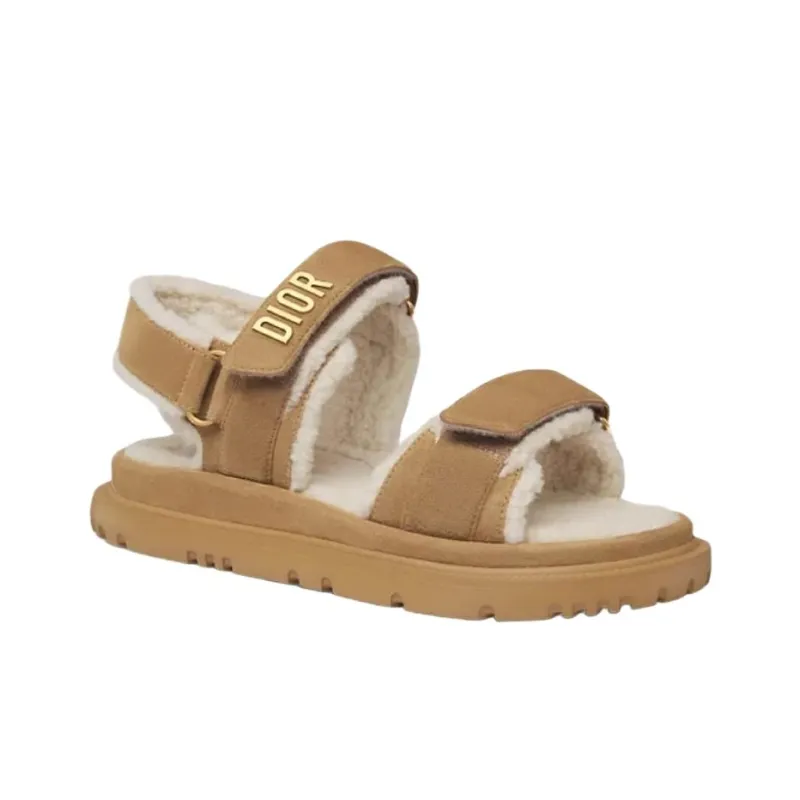 DIOR DiorAct Strap Sandals Women's Beige-2