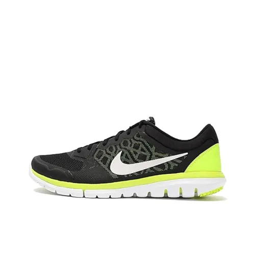 Nike Flex 2015 Rn Running Shoes Men Low-Top Black/Fluorescent Green