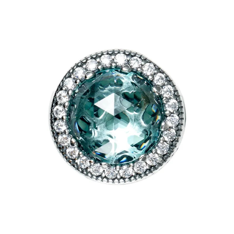Pandora 925 Sterling Silver Pendants Women's Glacier Blue-2