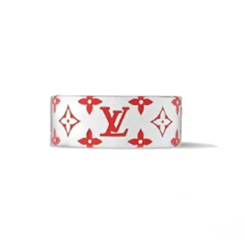 LOUIS VUITTON Metal Rings Unisex Silver/Orange