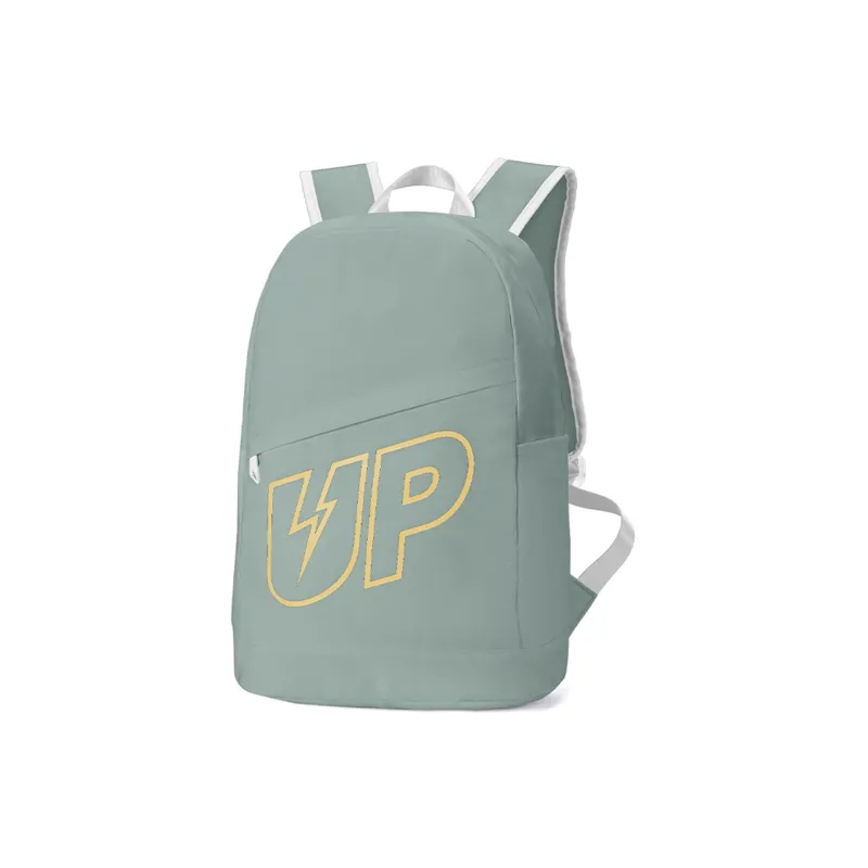TURN UP Polyester Student Backpack Large Size Unisex Green-1