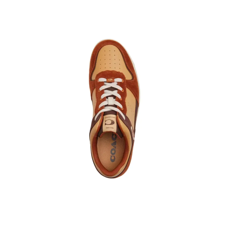 COACH C201 Low Top Skateboard Shoes Women's Red-3