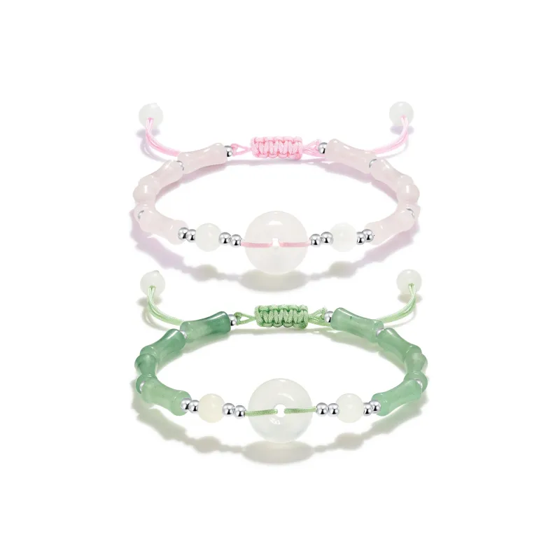VOEX Colored Glaze Jade Bracelets Unisex-5