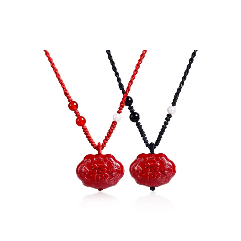 Far Mountain Joe Reconstructed Cinnabar Necklaces Unisex-2