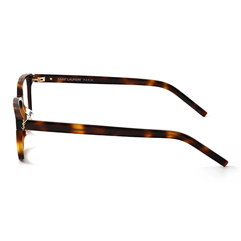 SAINT LAURENT Plate Frame Round Eyeglass Frames Women's Brown-2
