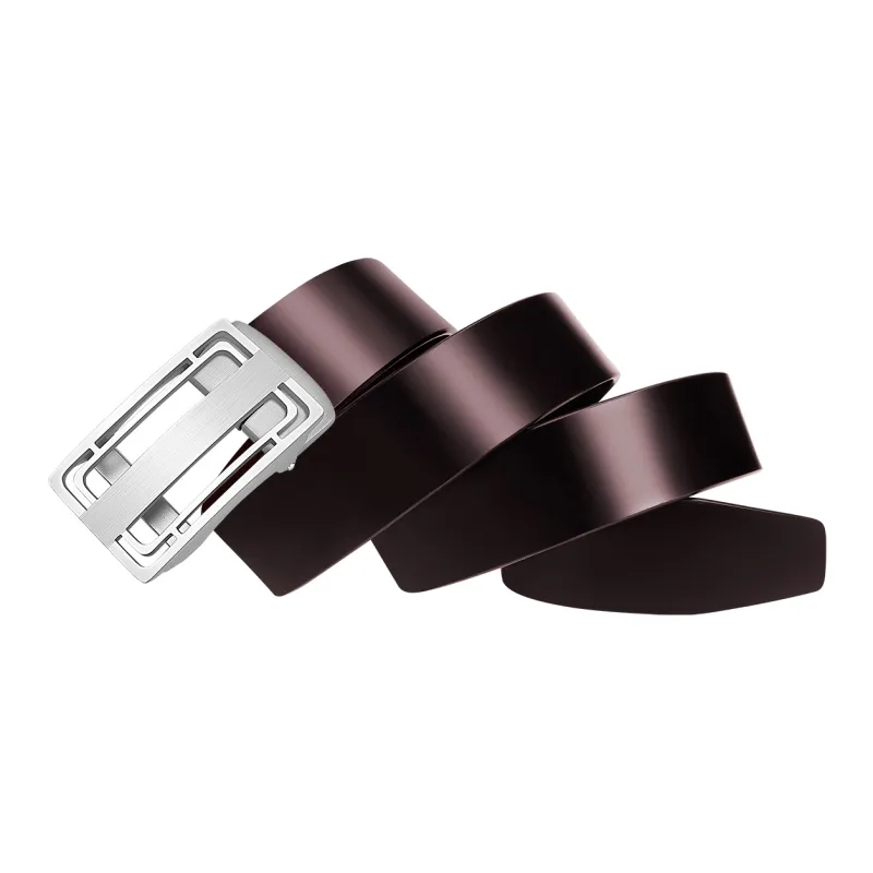 Jaylen Oos Cowhide Stainless Steel Leather Belts Men's 3.5cm-11