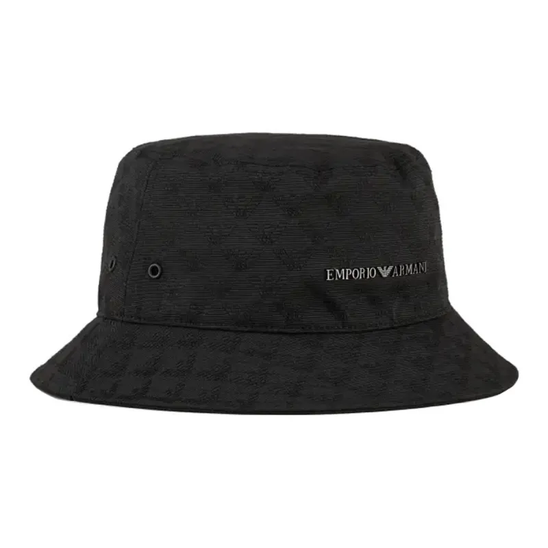 ARMANI EXCHANGE All over Eagle Jacquard Cloche Hat With Strap-1
