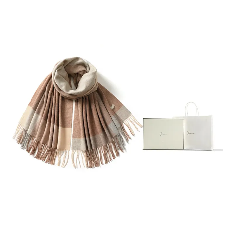JIUMU Versatile Thickened Warm Scarf Shawl Premium Box Women's-3