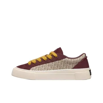 DIOR B33 Platform Shoes Low Top Skateboard Shoes Men's Burgundy