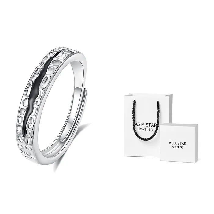 Asia Star Sterling Silver Ring Men's-1