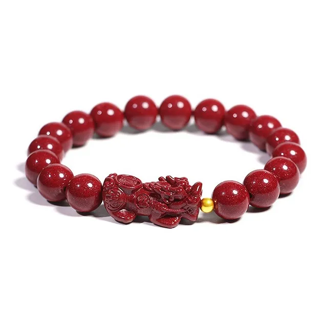Inkopper Reconstructed Cinnabar Jade Bracelets Unisex-6