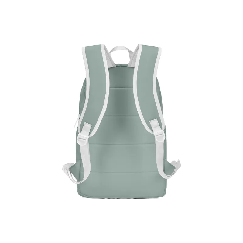 TURN UP Polyester Student Backpack Large Size Unisex Green-3