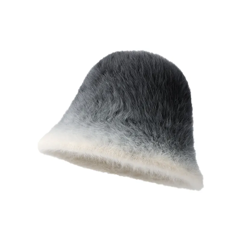 AAJF Rabbit Fur Bucket Hats Women's-4