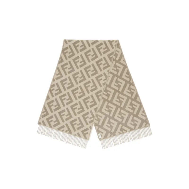 FENDI Knit Scarves Women's Dove Gray-0