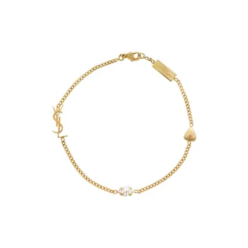 SAINT LAURENT Cassandre Detailed Charm Bracelet