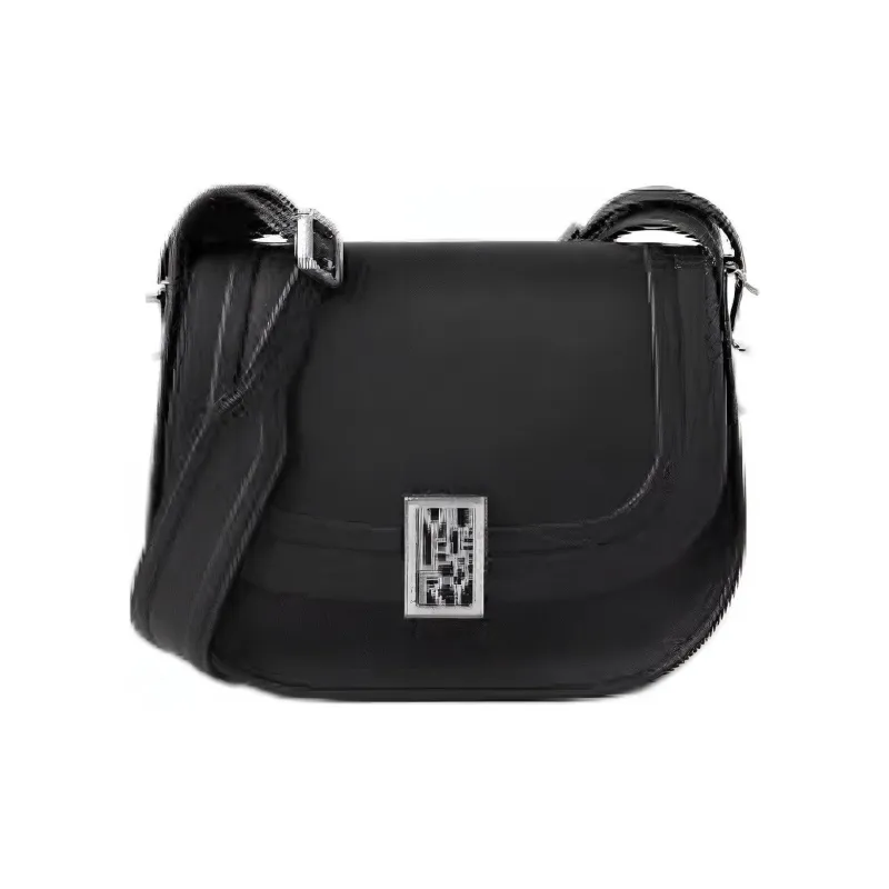 Mulberry Cow Leather Briefcase Crossbody Bag Shoulder Bag Women's Black-1