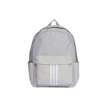 Adidas Recycled Polyester Material Backpack Regular Unisex Light Gray White