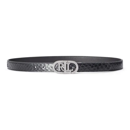 Polo Ralph Lauren Fashion Casual Smooth Buckle Belt Women's Black