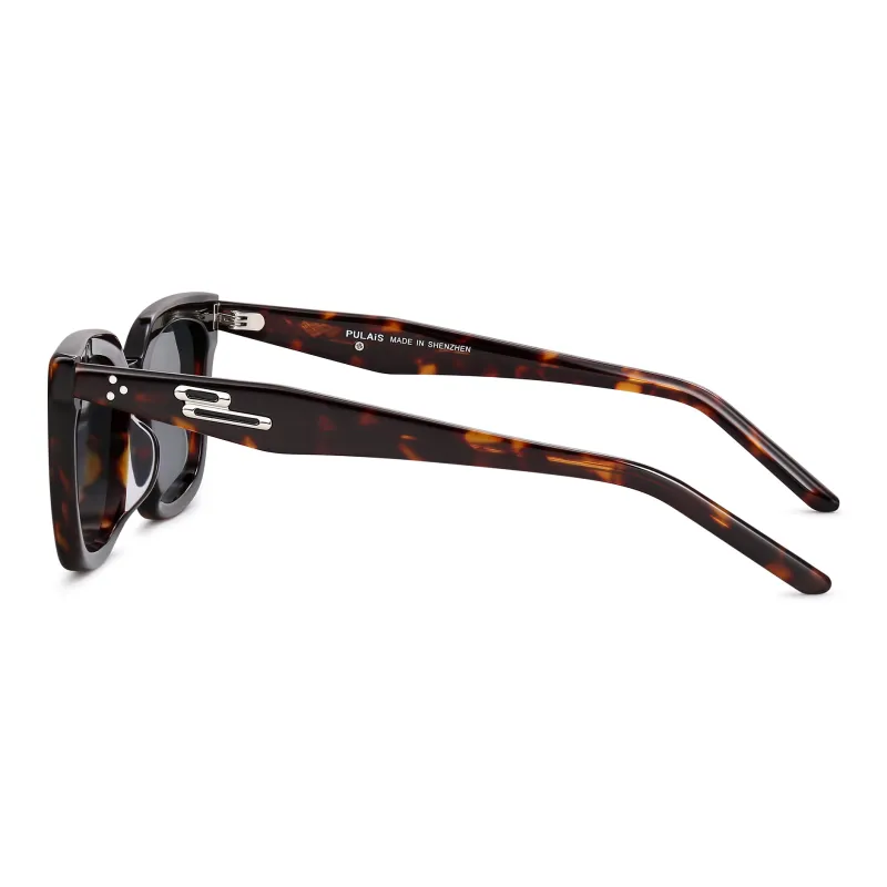 PULAIS Plate Frame Square Sunglasses Unisex-3