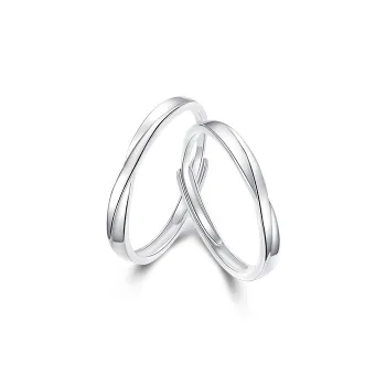 Asia Star 999 Fine Silver Couple Rings Unisex