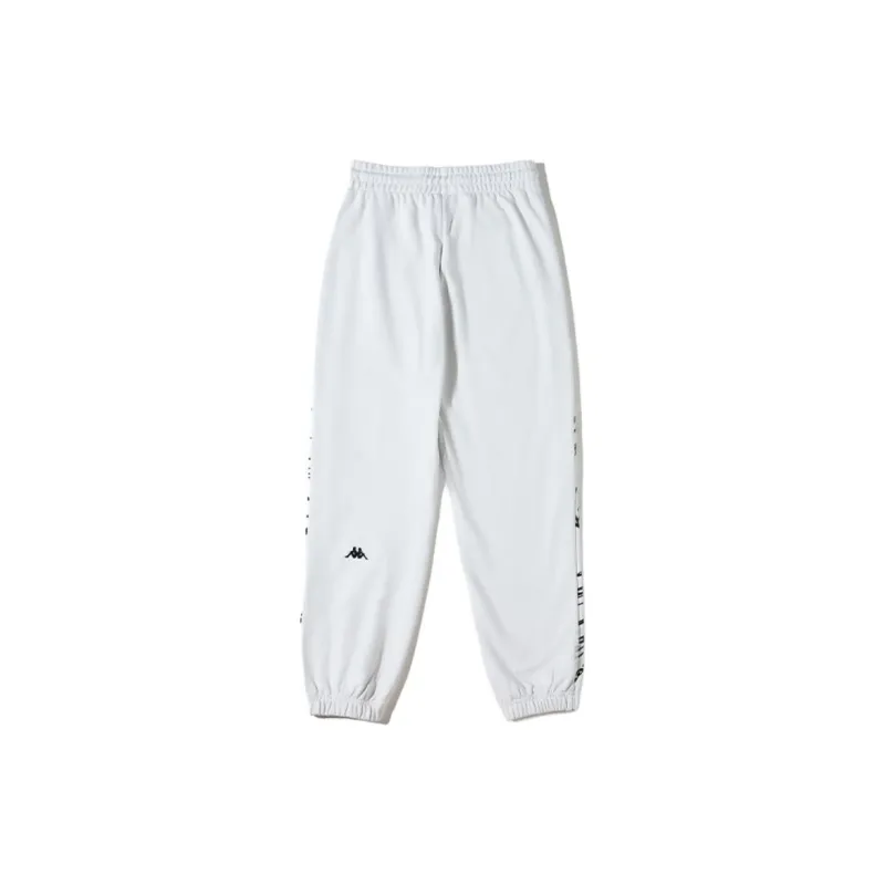 Kappa Knitted Sports Pants Women's Ivory White-1