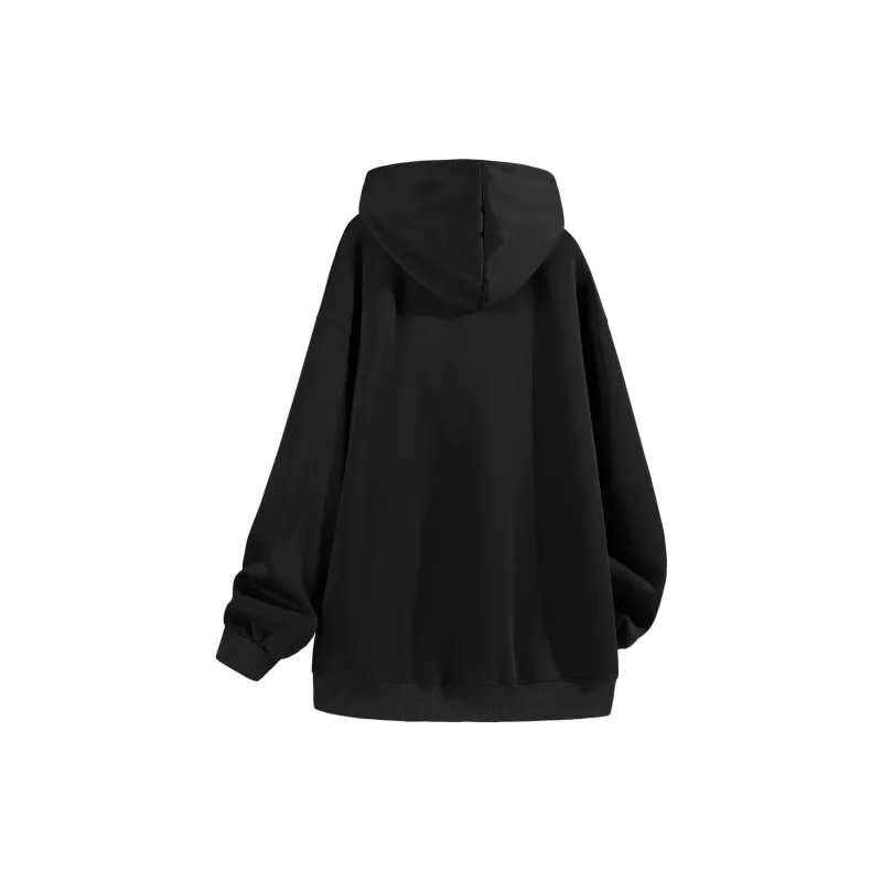 KW Thickened And Fleece Lined Sweatshirt Unisex-1