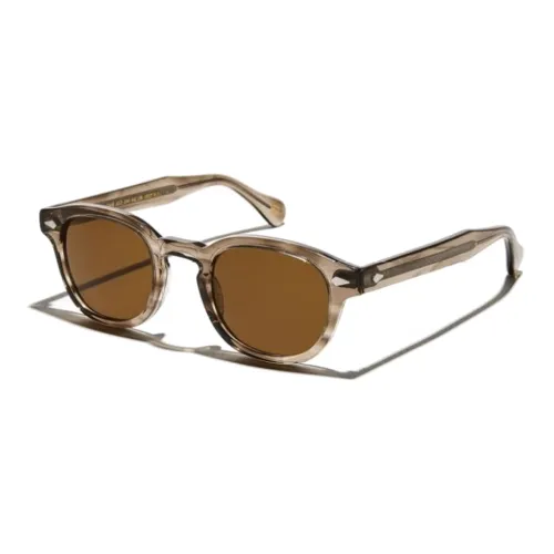 MOSCOT Acetate Irregular Shape Sunglasses Men's Brown
