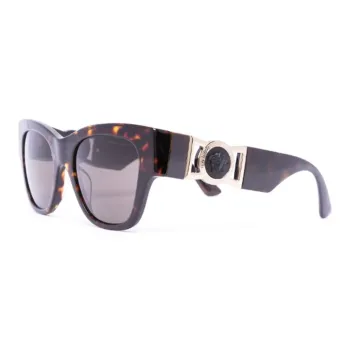 VERSACE Logo plaque Round frame Sunglasses