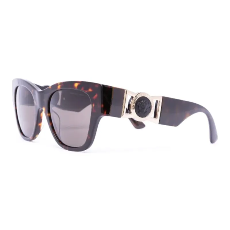VERSACE Logo plaque Round frame Sunglasses-0