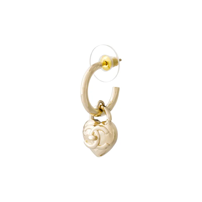 CHANEL Metal Stud Earrings Women's Gold-1