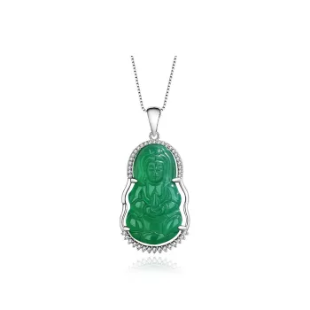 Best Wishes Chalcedony Jade Necklaces Unisex