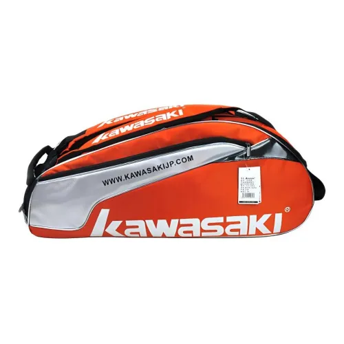 Kawasaki Prada Twin Zip shoulder bag in grey blue leather 6 Pcs Pack Trendy Sports Backpack Orange Unisex Independent Shoe Compartment