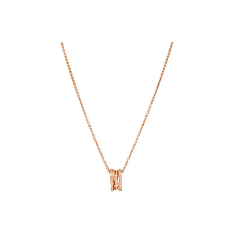 BVLGARI B.Zero1 Series 18K Rose Gold Necklaces Unisex-0