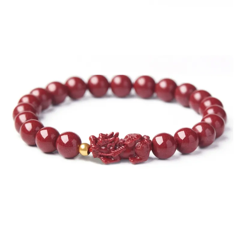 The Thousand Seals Family Reconstructed Cinnabar Jade Bracelets Unisex-12