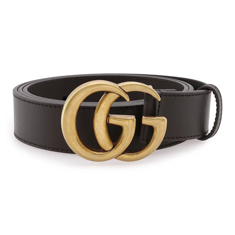 GUCCI Double G buckle Leather Belt-1