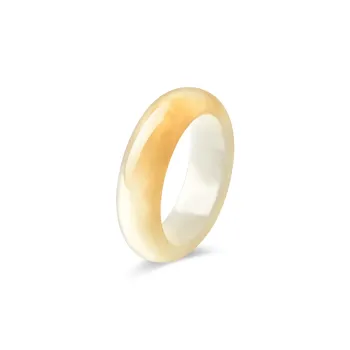 ZXIN JEWELRY Rings Pale Greenish White Jade Women's